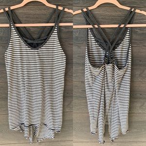 CALIA BY CARRIE UNDERWOOD | Gray Striped Tank Top